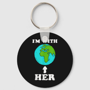 Save Earth Climate Change Recycling Environmental  Keychain