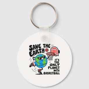Save Earth Conservation Sketll Player Earth Day Ki Keychain