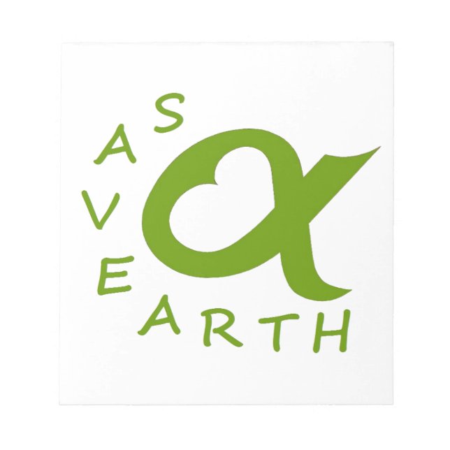 save earth planète notepad (Front)