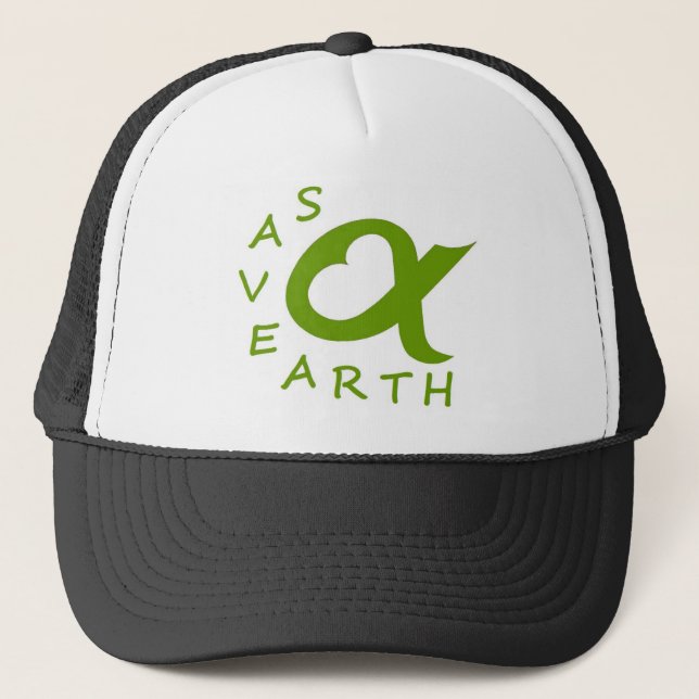 save earth planète trucker hat (Front)