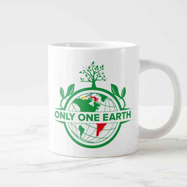 Save earth Save life Giant Coffee Mug (Right)