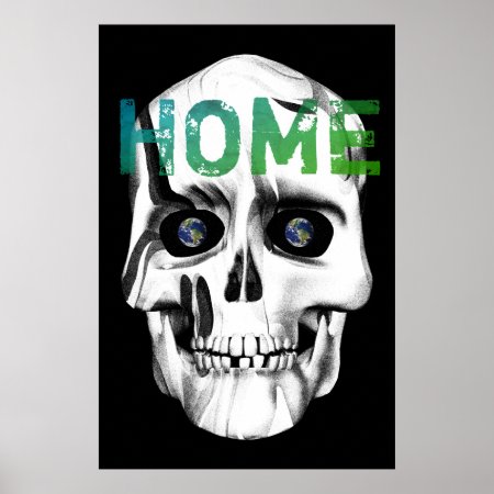Save Earth Skull Poster
