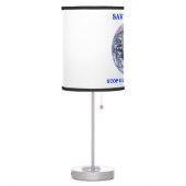 Save Earth Stop Global Warming Blue Marble Earth Table Lamp (Left)