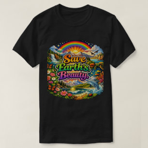 Save Earth's Beauty Eco-Friendly Nature Protection T-Shirt