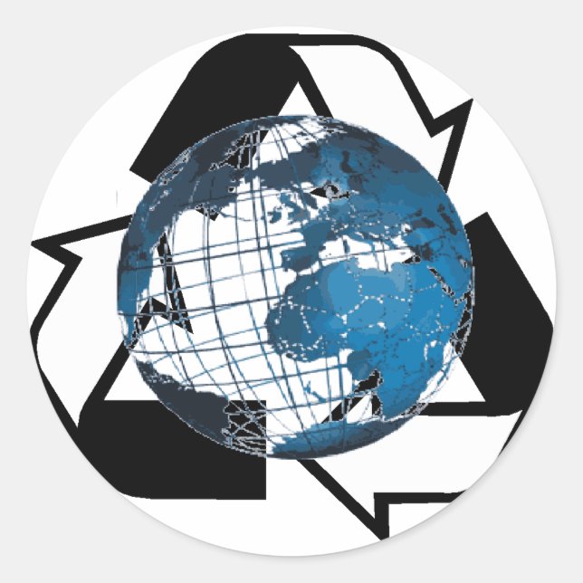 Save Energy, Recycle Classic Round Sticker (Front)