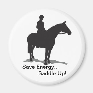 Save Energy... Saddle Up Magnet - English Rider