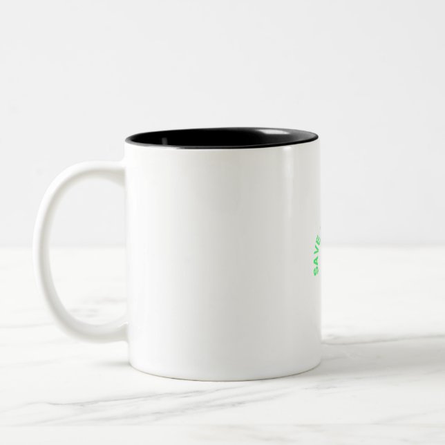 SAVE ENVIROÑMENT Two-Tone COFFEE MUG (Left)