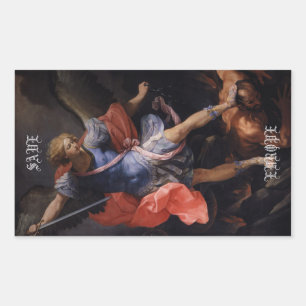 "SAVE EUROPE" Archangel Michael Rectangular Sticker