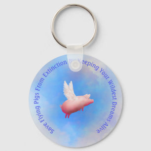 Save Flying Pigs Keychain