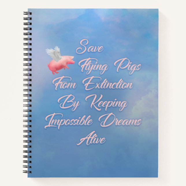 Save Flying Pigs Notebook (Front)
