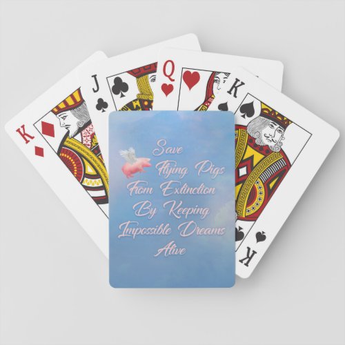 Save Flying Pigs Poker Cards