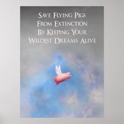 Save Flying Pigs Poster