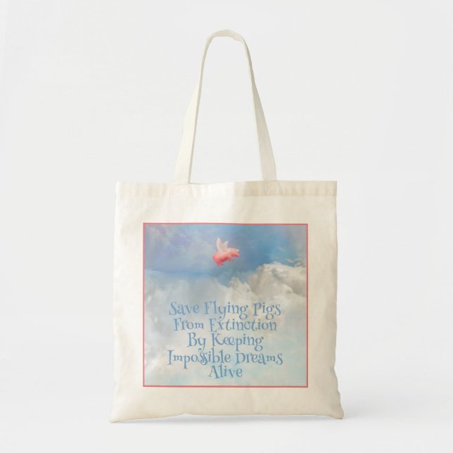 Save Flying Pigs Tote Bag (Front)
