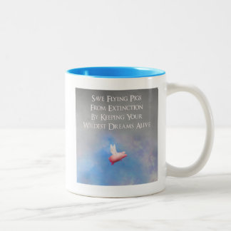 Save Flying Pigs Two-Tone Coffee Mug