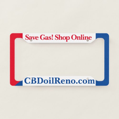 Save Gas Shop Online License Plate Frame