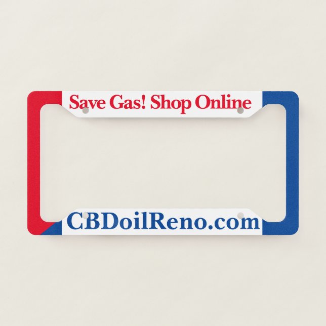 Save Gas Shop Online License Plate Frame (Front)