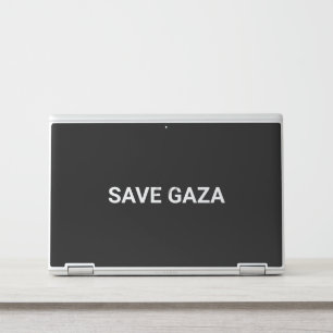 Save Gaza black white custom text minimalist HP Laptop Skin