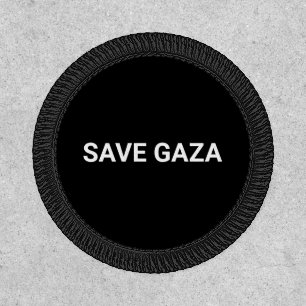 Save Gaza black white custom text minimalist Patch