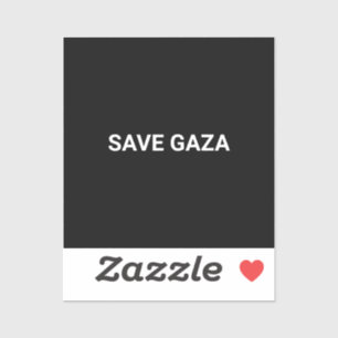Save Gaza black white custom text minimalist Sticker