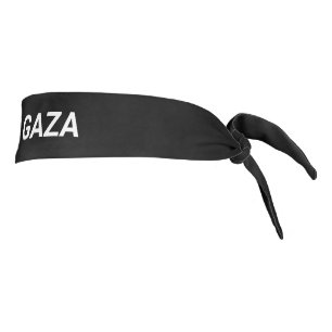 Save Gaza black white custom text minimalist Tie Headband
