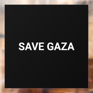 Save Gaza black white custom text minimalist Window Cling
