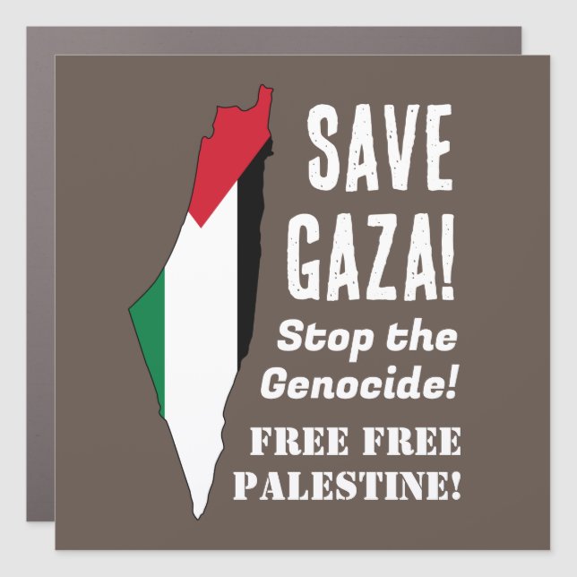 Save Gaza Car Magnet (Front)