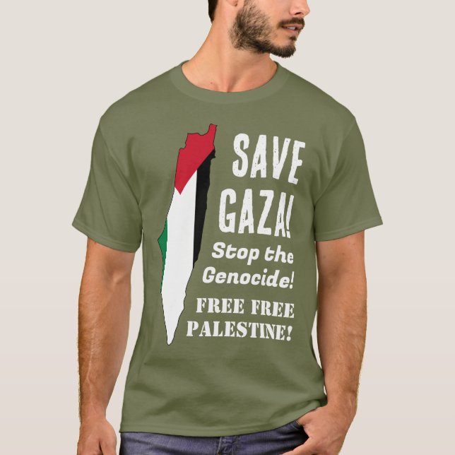Save Gaza Stop the Genocide T-Shirt (Front)
