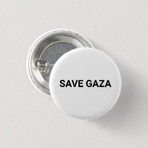 Save Gaza white black custom text minimalist Button