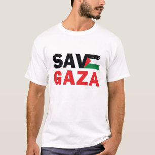 Save GAZA with Palestinian flag customized T-Shirt