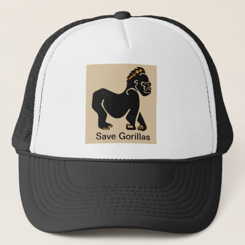 Save GORILLAS _ Animal lover _ Ape _Primate Trucker Hat