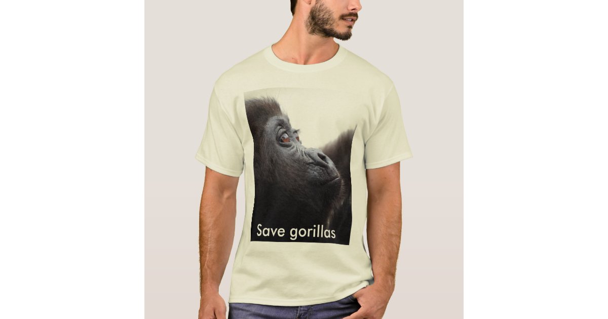 Save gorillas TShirt Zazzle