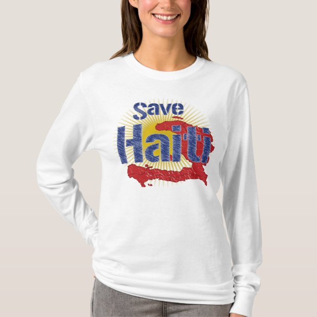 Save Haiti (Blue)  - Proceeds go to RED CROSS T-Shirt (Front)