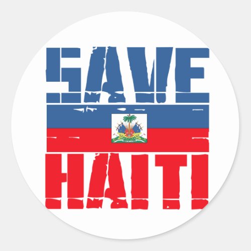 SAVE HAITI CLASSIC ROUND STICKER