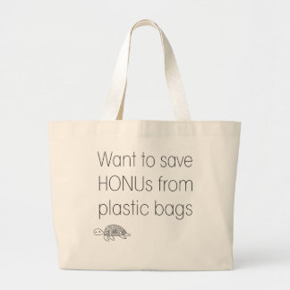 Save Honu Large Tote Bag