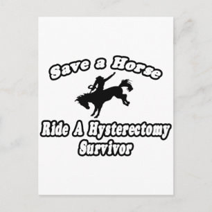 Save Horse, Ride Hysterectomy Survivor Postcard