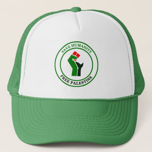 Save Humanity Free Palestine Trucker Hat