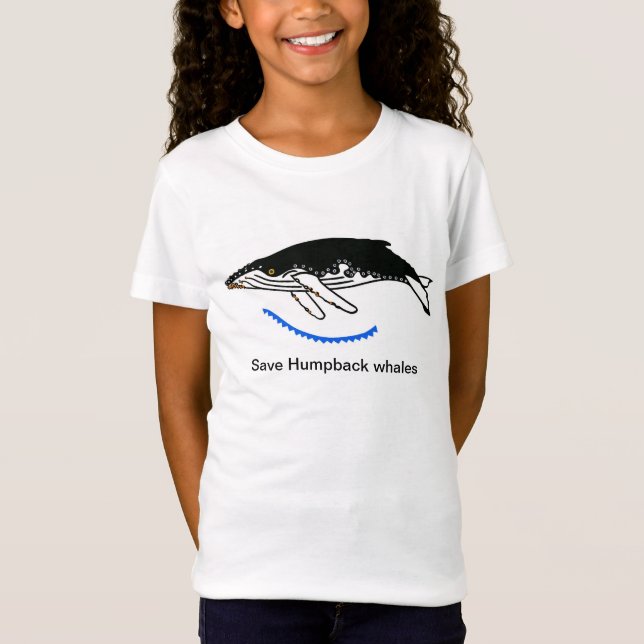 Save Humpback WHALES -Animal lover - Nature- Girls T-Shirt (Front)