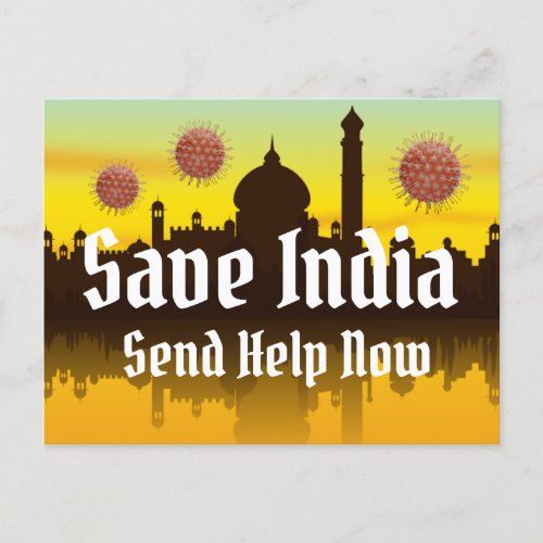 Save India From Covid_19 Postcard