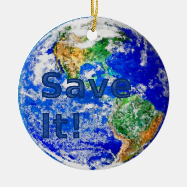 Save It! Earth Ornament (Front)