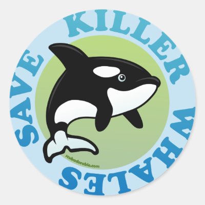 Save Killer Whales Classic Round Sticker