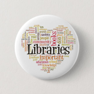 Save Libraries 1 Pinback Button