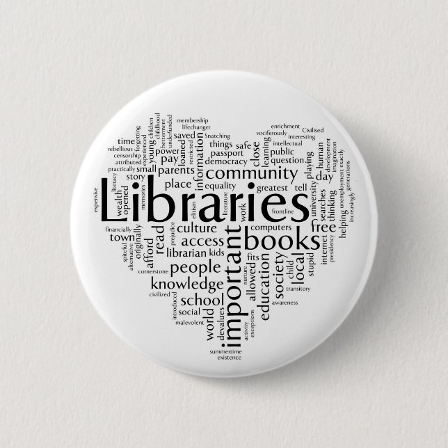 Save libraries 4 pinback button (Front)