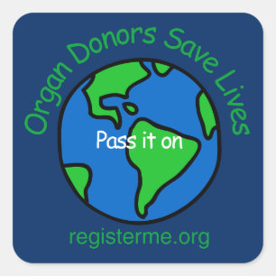 Save Lives Organ Donor Awareness Square Sticker