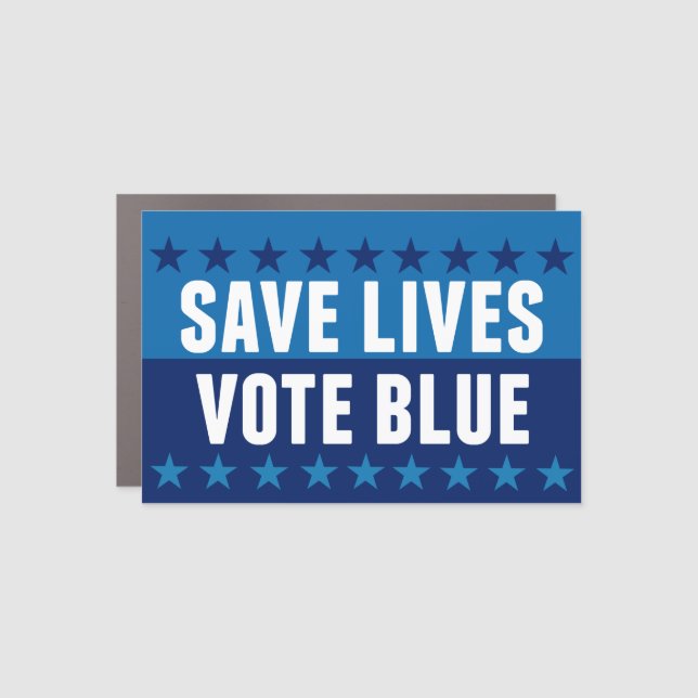 Save Lives Vote Blue 2026 Election Car Magnet (Front)