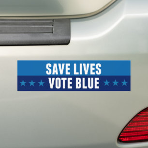 Save Lives Vote Blue 2026 Election Democrat Bumper Sticker