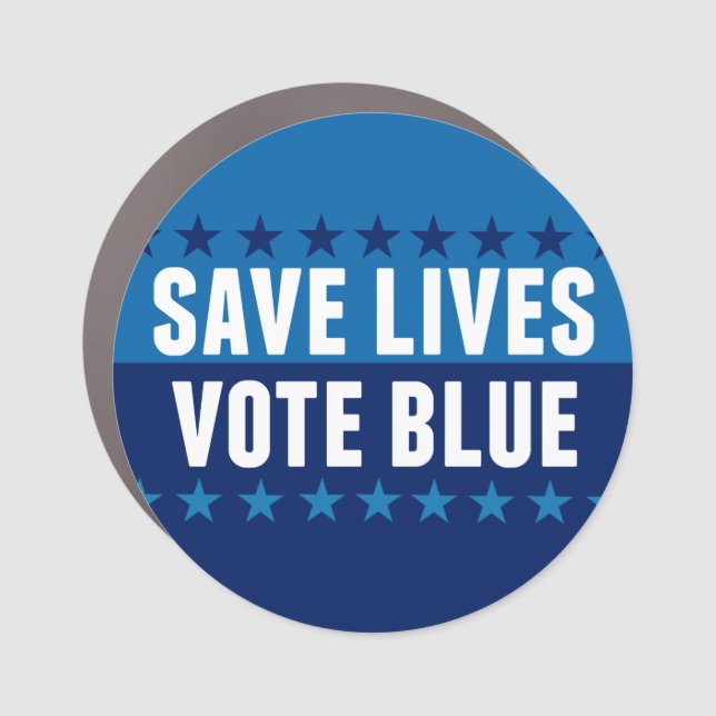 Save Lives Vote Blue Car Magnet (Front)