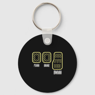 Save Manual Pedal Shift Diagram Car Racing Funny Q Keychain