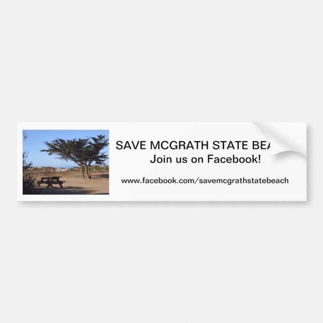 Save McGrath SB Bumper Sticker 1 (Front)