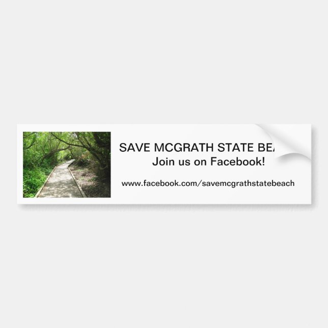 Save McGrath SB Bumper Sticker 4 (Front)