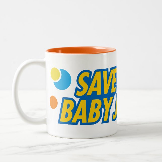 Save Me Baby Jesus Funny Mug (Left)